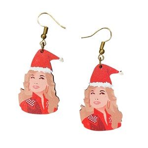 NWT Christmas Dolly Parton Earrings